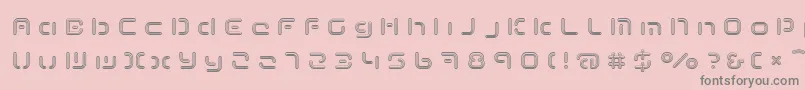 フォントTermRegccc – ピンクの背景に灰色の文字
