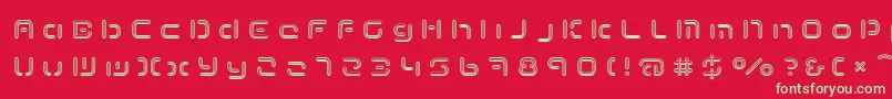 TermRegccc Font – Green Fonts on Red Background