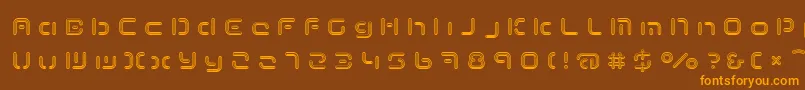 TermRegccc Font – Orange Fonts on Brown Background