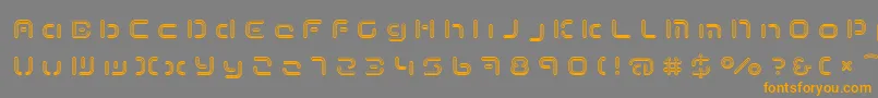 TermRegccc-Schriftart – Orangefarbene Schriften auf grauem Hintergrund
