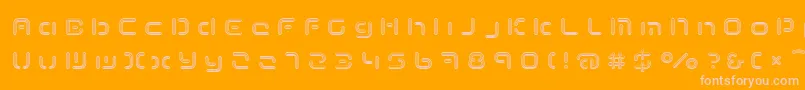 TermRegccc Font – Pink Fonts on Orange Background