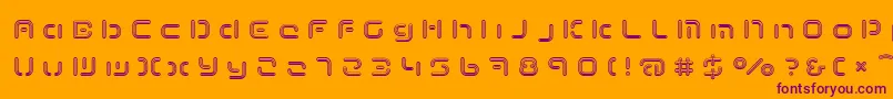 TermRegccc-fontti – violetit fontit oranssilla taustalla
