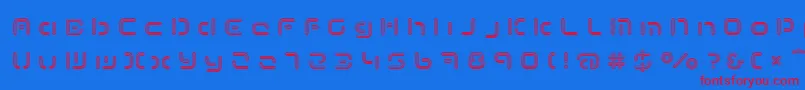 フォントTermRegccc – 赤い文字の青い背景