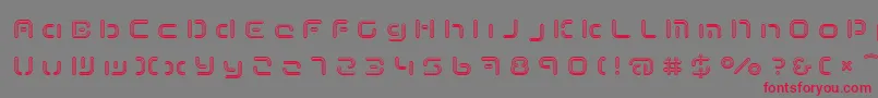 TermRegccc Font – Red Fonts on Gray Background