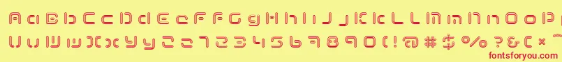 TermRegccc Font – Red Fonts on Yellow Background