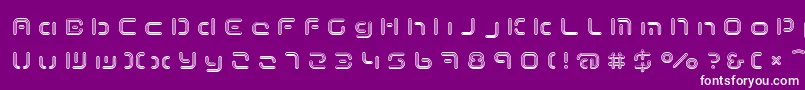 TermRegccc Font – White Fonts on Purple Background