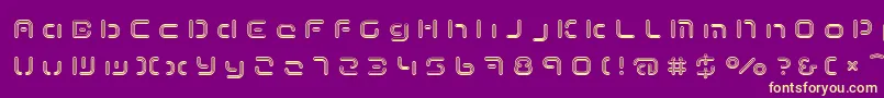 TermRegccc Font – Yellow Fonts on Purple Background