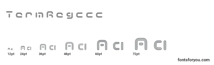 Größen der Schriftart TermRegccc