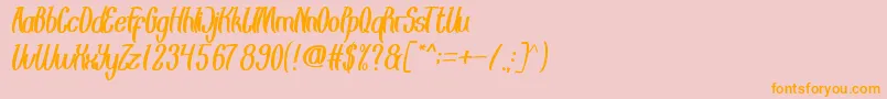 EyesBeliever Font – Orange Fonts on Pink Background