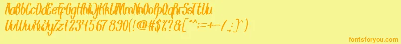 EyesBeliever Font – Orange Fonts on Yellow Background