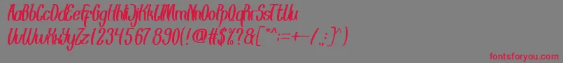 EyesBeliever Font – Red Fonts on Gray Background