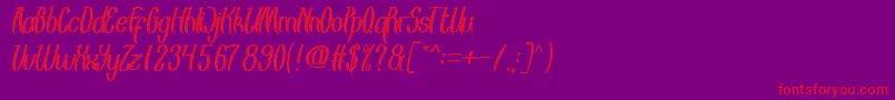 EyesBeliever Font – Red Fonts on Purple Background