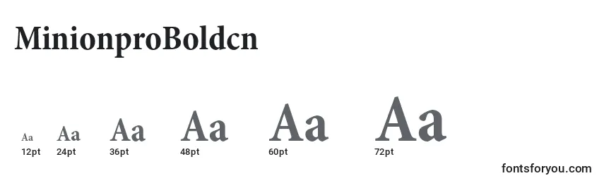 Размеры шрифта MinionproBoldcn