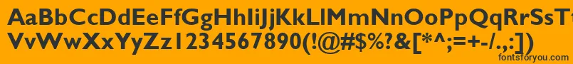 GillSansMtBold Font – Black Fonts on Orange Background