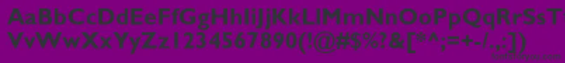 GillSansMtBold Font – Black Fonts on Purple Background