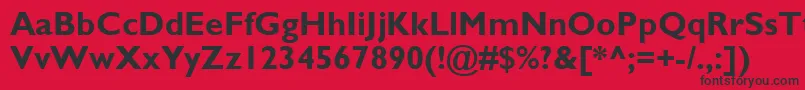 GillSansMtBold Font – Black Fonts on Red Background
