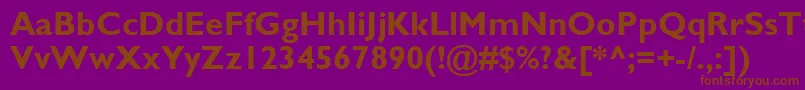 GillSansMtBold Font – Brown Fonts on Purple Background