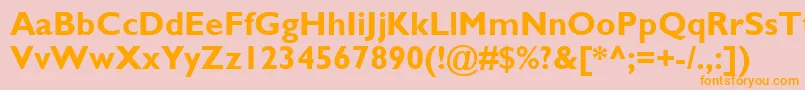 GillSansMtBold Font – Orange Fonts on Pink Background