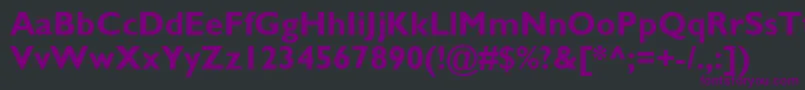 GillSansMtBold Font – Purple Fonts on Black Background