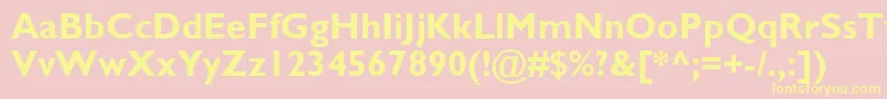 GillSansMtBold Font – Yellow Fonts on Pink Background