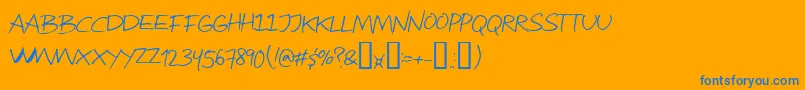 Attractmorewomen-fontti – siniset fontit oranssilla taustalla
