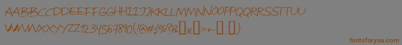 Attractmorewomen Font – Brown Fonts on Gray Background