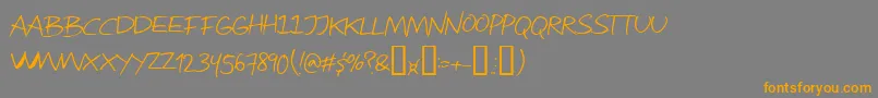 Attractmorewomen Font – Orange Fonts on Gray Background