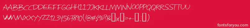 Attractmorewomen Font – Pink Fonts on Red Background