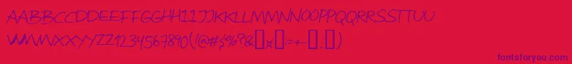 Attractmorewomen Font – Purple Fonts on Red Background