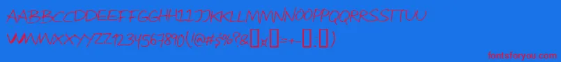 Attractmorewomen Font – Red Fonts on Blue Background