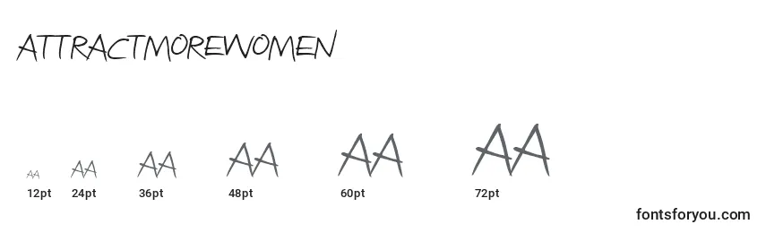 Размеры шрифта Attractmorewomen
