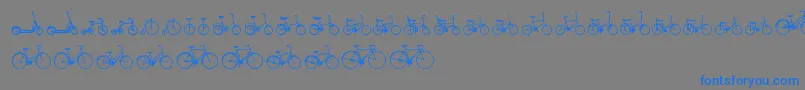 フォントSepeda – 灰色の背景に青い文字