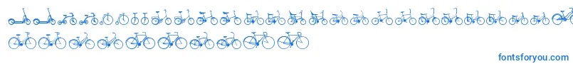 Czcionka Sepeda – niebieskie czcionki