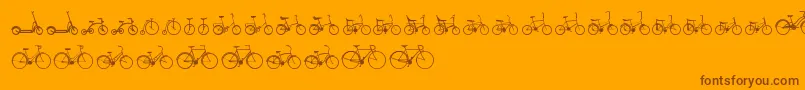Sepeda-fontti – ruskeat fontit oranssilla taustalla