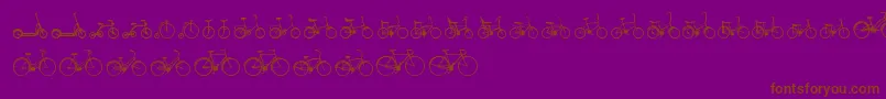 Sepeda Font – Brown Fonts on Purple Background