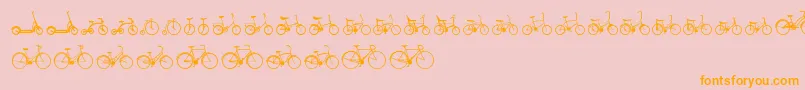 Sepeda Font – Orange Fonts on Pink Background