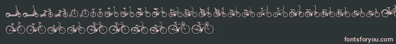 Czcionka Sepeda – różowe czcionki na czarnym tle