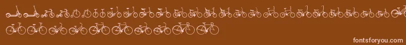 Weitere Informationen zur Sepeda-Schriftart Sepeda-Schriftart – Rosa Schriften auf braunem Hintergrund