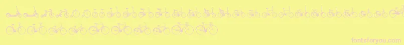 Sepeda Font – Pink Fonts on Yellow Background