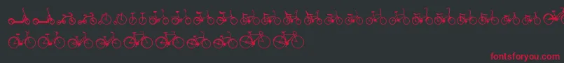 Sepeda Font – Red Fonts on Black Background