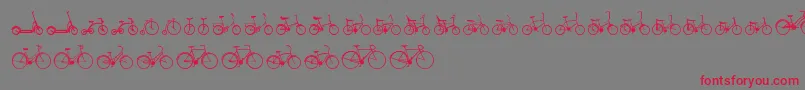 Sepeda Font – Red Fonts on Gray Background