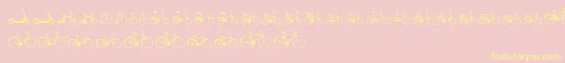 Sepeda Font – Yellow Fonts on Pink Background