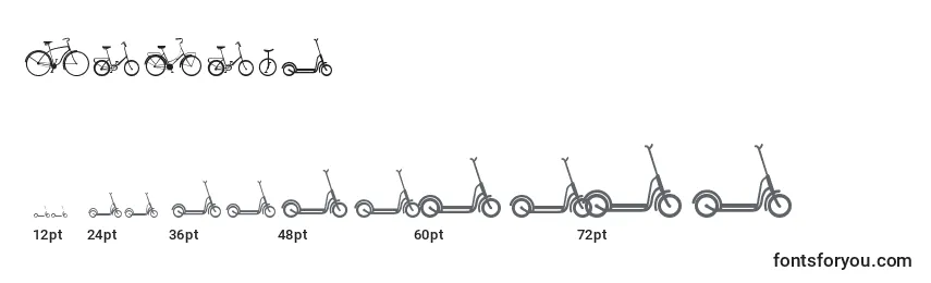 Sepeda Font Sizes