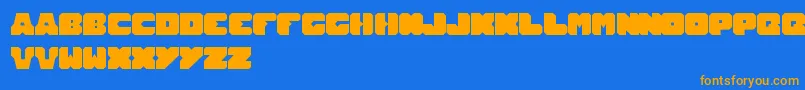 TotalHammer Font – Orange Fonts on Blue Background