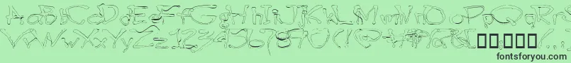 Weitere Informationen zur Blotlb-Schriftart Blotlb-Schriftart – Schwarze Schriften auf grünem Hintergrund