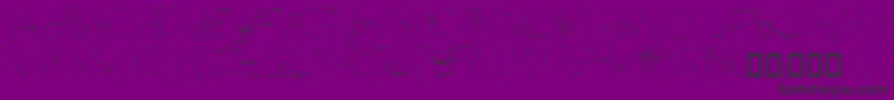 Blotlb-fontti – mustat fontit violetilla taustalla
