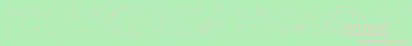 Blotlb-Schriftart – Rosa Schriften auf grünem Hintergrund