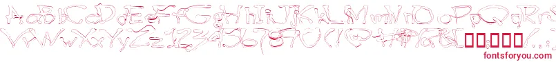 Blotlb Font – Red Fonts on White Background