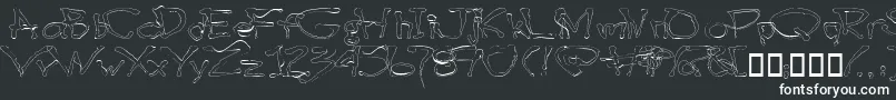 Blotlb-Schriftart – Weiße Schriften auf schwarzem Hintergrund