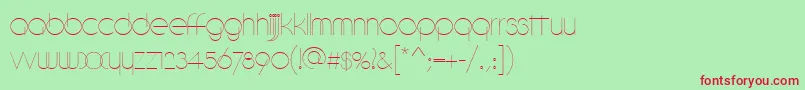 Circled Font – Red Fonts on Green Background